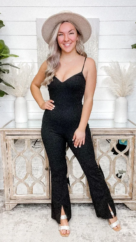Bossing Hard Black Jumpsuit Color block jumpsuit, Bold design, Trendy, Chic