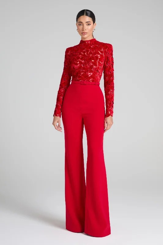 Eleanor Red Jumpsuit Lightweight jumpsuit, Comfortable, Relaxed, Stylish