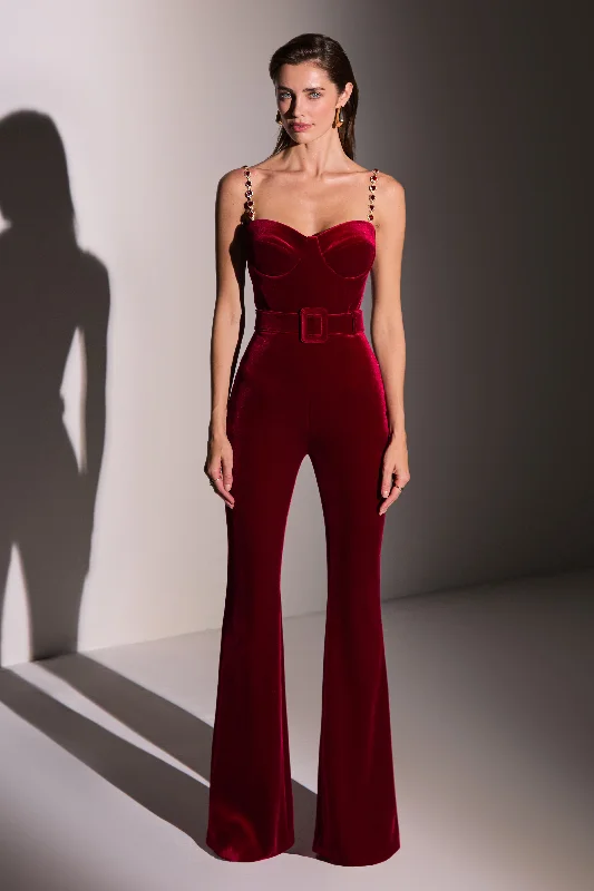 Harley Red Jumpsuit Tailored jumpsuit, Sleek design, Professional, Elegant