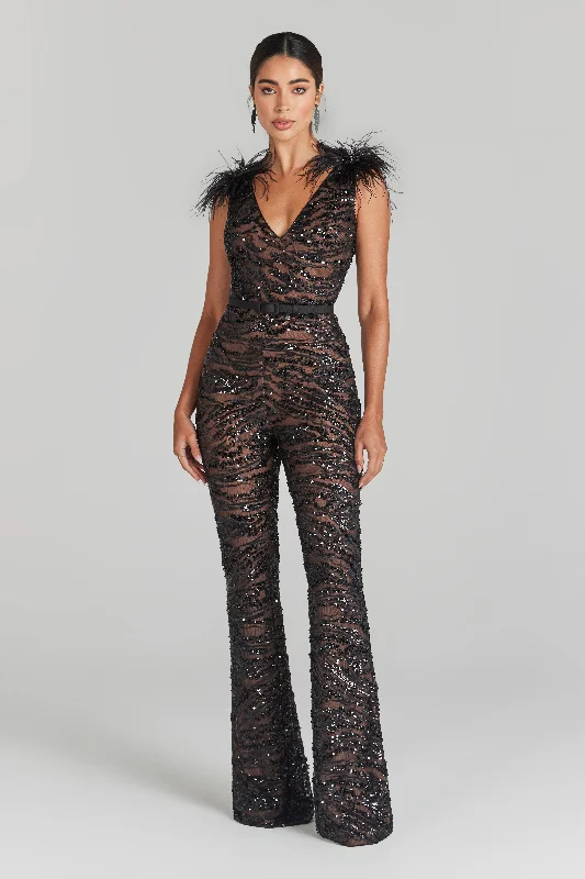 Jenna Black Jumpsuit Pleated back jumpsuit, Elegant, Chic, Feminine