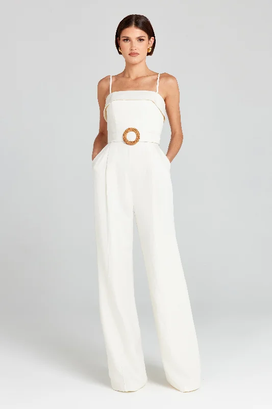 Michelle Linen Jumpsuit Ruffled jumpsuit, Feminine, Trendy, Stylish