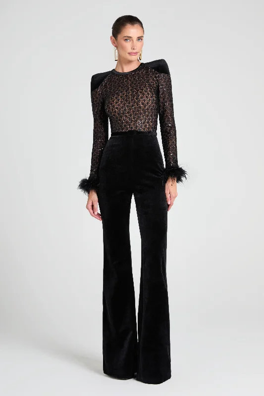 Monique Black Jumpsuit Structured jumpsuit, Tailored fit, Professional, Elegant