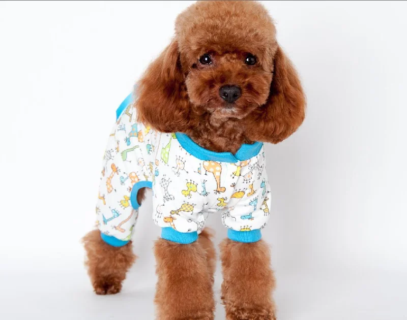 Maxbell Maxbell Pet Dog Puppy Cotton Clothes Soft Pajamas Cartoon Jumpsuit Apparel Blue L Vintage style jumpsuit, Retro chic, Casual, Comfortable Maxbell Maxbell Pet Dog Puppy Cotton Clothes Soft Pajamas Cartoon Jumpsuit Apparel Blue L Vintage style jumpsuit, Retro chic, Casual, Comfortable