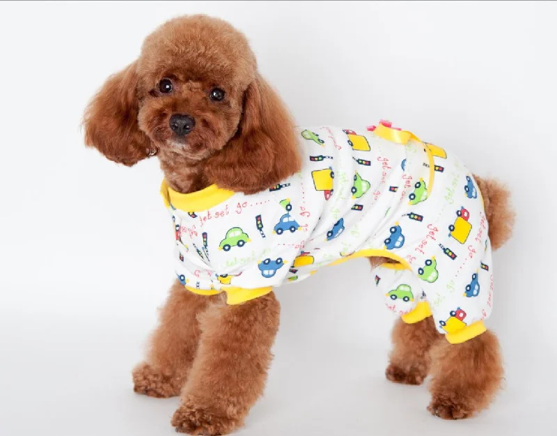 Maxbell Maxbell Pet Dog Puppy Cotton Clothes Soft Pajamas Cartoon Jumpsuit Apparel Yellow S Jumpsuit with pockets, Casual, Comfortable, Trendy Maxbell Maxbell Pet Dog Puppy Cotton Clothes Soft Pajamas Cartoon Jumpsuit Apparel Yellow S Jumpsuit with pockets, Casual, Comfortable, Trendy