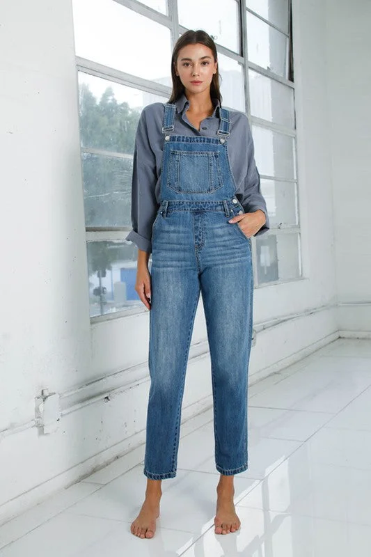 Pocket Detail Denim Overall Jumpsuit Halter jumpsuit, Summer style, Sexy, Chic