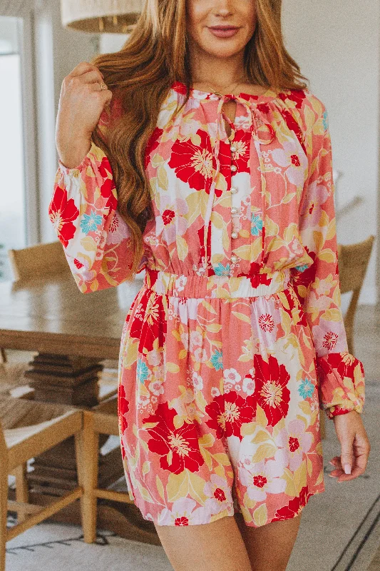 Rare Beauty Floral Romper Fit and flare jumpsuit, Elegant, Trendy, Feminine