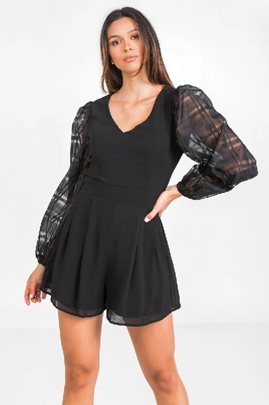 V Neckline Solid Romper Strap jumpsuit, Simple design, Casual, Everyday wear