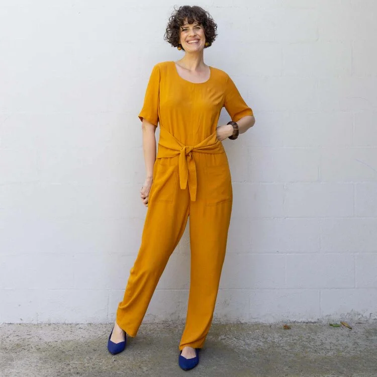 Sew DIY Dana Jumpsuit Pleated wide leg jumpsuit, Elegant, Chic, Feminine