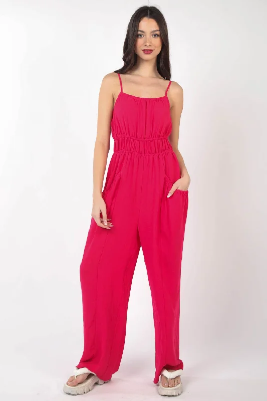 VERY J Pintuck Detail Woven Sleeveless Jumpsuit Structured jumpsuit, Tailored, Elegant, Professional VERY J Pintuck Detail Woven Sleeveless Jumpsuit Structured jumpsuit, Tailored, Elegant, Professional