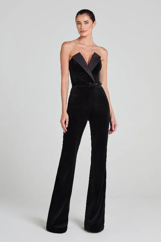 Vivianne Black Jumpsuit Plunging back jumpsuit, Sexy, Trendy, Elegant