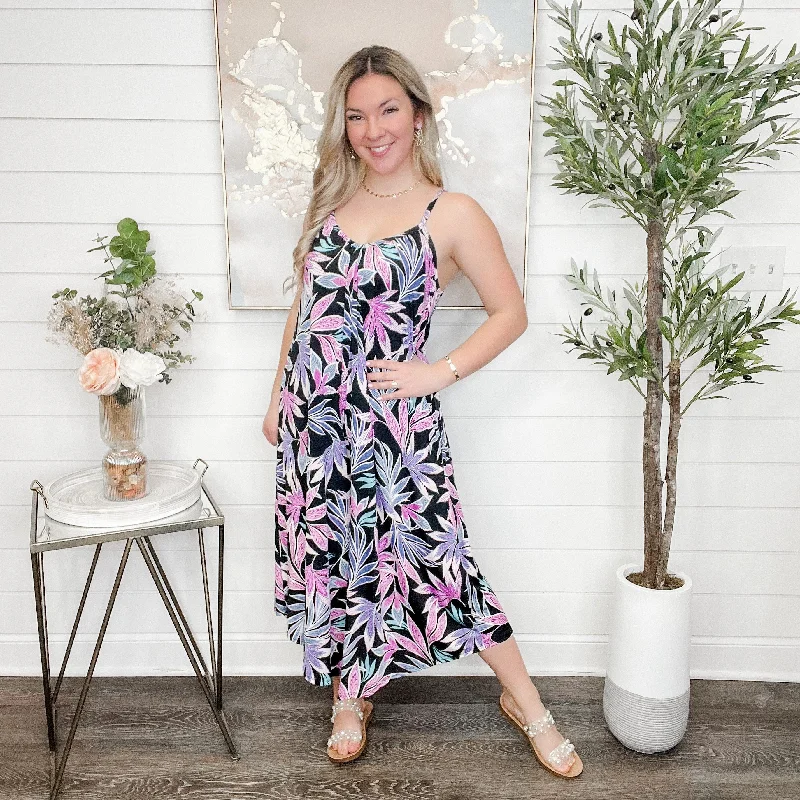 White Birch Mind on Paradise Wide Leg Black Cropped Jumpsuit Denim romper jumpsuit, Casual, Comfortable, Trendy White Birch Mind on Paradise Wide Leg Black Cropped Jumpsuit Denim romper jumpsuit, Casual, Comfortable, Trendy